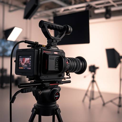 Display of various video production equipment available for rent at Apex Vision Studios.